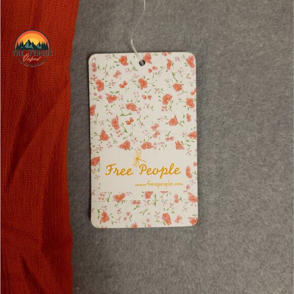 NWT Free People A-Line Dress Red Kitty Kat Back Cut-Out High Neck Women's Large - Picture 9 of 11